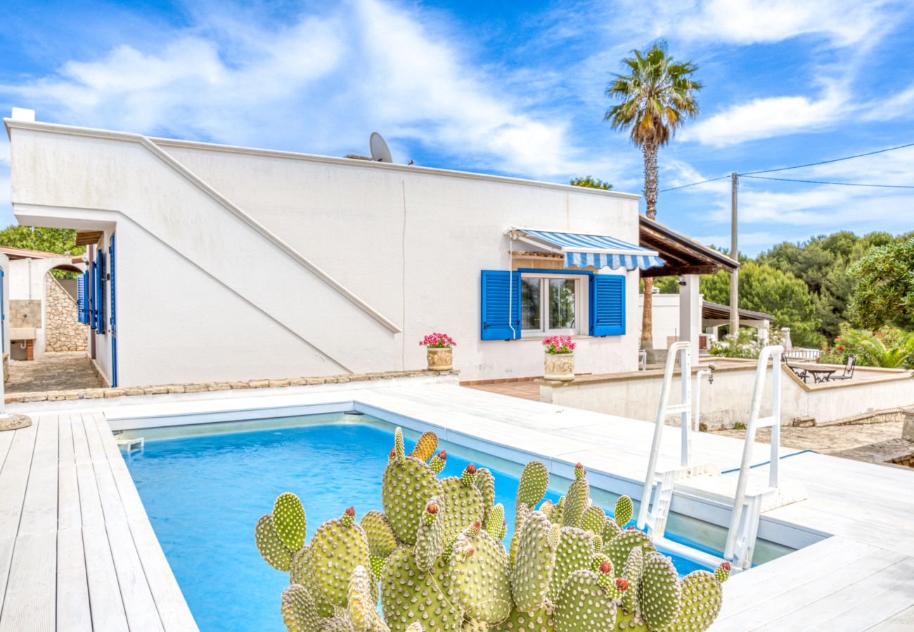 Ferienhaus in Pescoluse - Hübsches Ferienhaus mit Pool 1km vom Sandstrand von Pescoluse