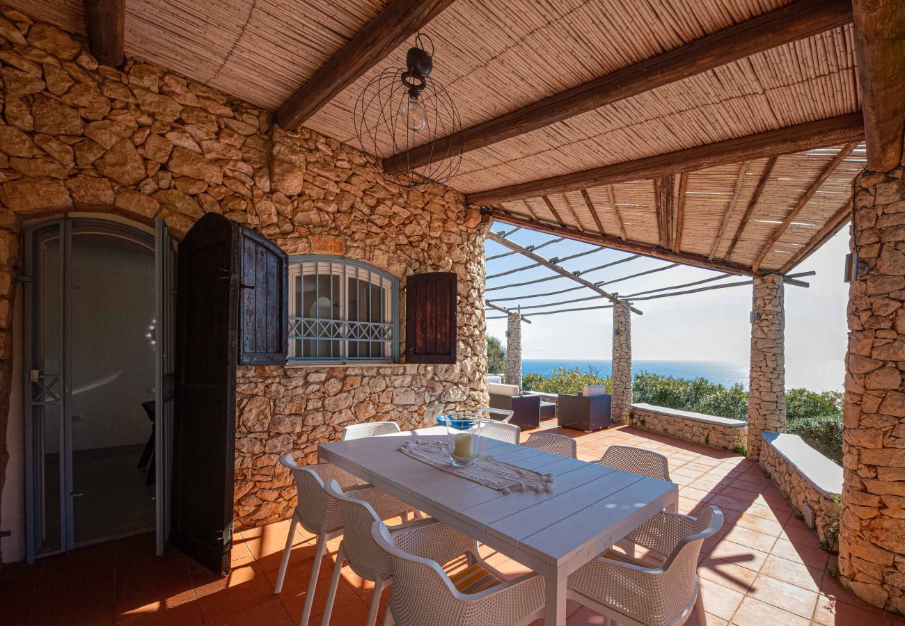 House in Gagliano del Capo - Villa with heated jacuzzi and 180° sea view