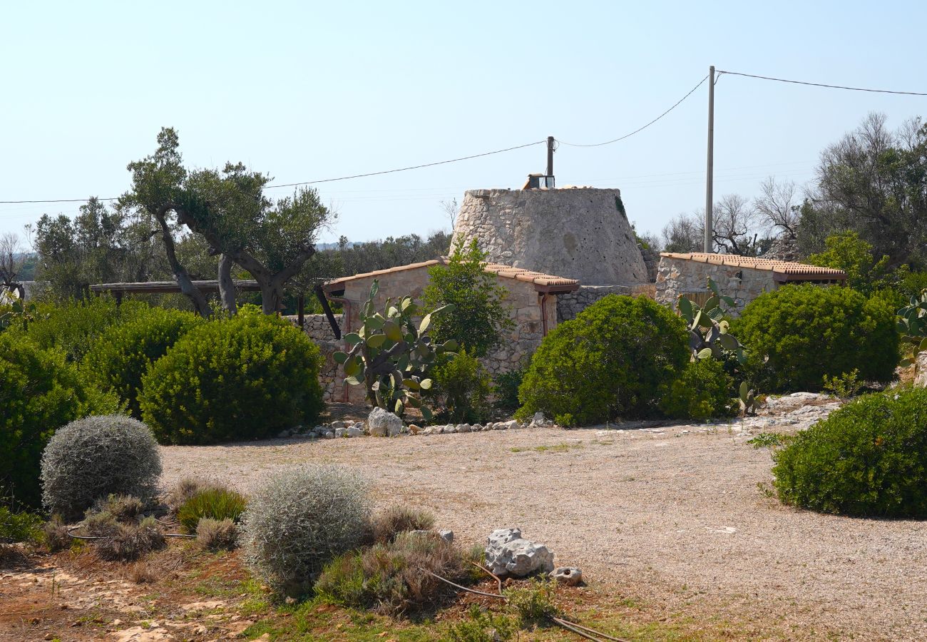 Villa à Pescoluse - Maisons en pierre avec piscine infinity e vue mer